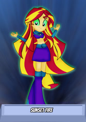 Size: 1600x2263 | Tagged: safe, artist:jucamovi1992, character:sunset shimmer, my little pony:equestria girls, clothing, crossover, dc comics, dc universe, female, solo, standing, starfire, teen titans