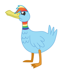 Size: 1000x1202 | Tagged: safe, artist:dragonchaser123, character:rainbow dash, species:bird, species:duck, animal, birdified, duckified, rainbow duck, simple background, species swap, transparent background
