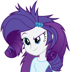 Size: 6471x6650 | Tagged: safe, artist:pink1ejack, character:rarity, episode:player piano, equestria girls:rainbow rocks, g4, my little pony: equestria girls, my little pony:equestria girls, absurd resolution, clothing, eyeshadow, female, makeup, messy hair, simple background, smiling, solo, transparent background, vector