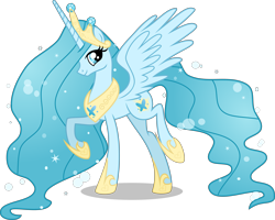 Size: 9500x7586 | Tagged: safe, artist:limedazzle, character:queen chrysalis, species:alicorn, species:pony, absurd resolution, alicornified, alternate universe, crown, female, jewelry, mare, princess chrysalis, raised hoof, regalia, simple background, smiling, solo, species swap, spread wings, transparent background, wings