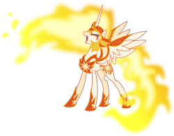 Size: 9000x7058 | Tagged: safe, artist:limedazzle, character:daybreaker, character:princess celestia, species:alicorn, species:pony, episode:a royal problem, g4, my little pony: friendship is magic, absurd resolution, evil, evil celestia, eyes closed, female, laughing, mane of fire, mare, open mouth, simple background, solo, that was fast, transparent background, vector