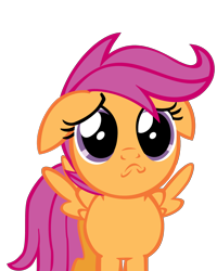 Size: 1926x2406 | Tagged: safe, artist:kuren247, character:scootaloo, species:pegasus, species:pony, pouting, puppy dog eyes, sad, simple background, transparent background, vector