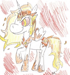 Size: 789x839 | Tagged: safe, artist:ptitemouette, character:daybreaker, character:princess celestia, species:alicorn, species:pony, episode:a royal problem, g4, my little pony: friendship is magic, female, mare, solo, traditional art