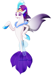 Size: 1600x2263 | Tagged: safe, artist:jucamovi1992, character:queen novo, species:seapony (g4), my little pony: the movie (2017), female, simple background, smiling, solo, transparent background