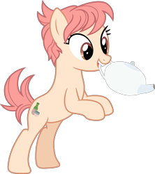 Size: 6960x7840 | Tagged: safe, artist:pink1ejack, character:raspberry vinaigrette, species:pony, episode:discordant harmony, g4, my little pony: friendship is magic, absurd resolution, bipedal, cute, mouth hold, raspbetes, simple background, solo, teapot, transparent background, vector