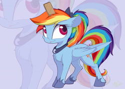 Size: 3239x2324 | Tagged: safe, artist:mistydash, character:princess luna, character:rainbow dash, species:pony, clothing, costume, cute, dashabetes, fake horn, female, impersonating, silly, silly pony, solo, toilet paper roll, toilet paper roll horn, tongue out, zoom layer