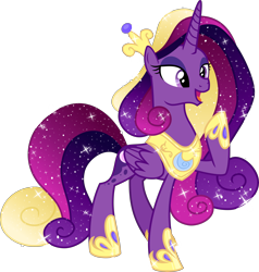 Size: 6864x7200 | Tagged: safe, artist:limedazzle, character:princess cadance, species:alicorn, species:pony, absurd resolution, alternate universe, female, galaxy mane, mare, older, simple background, solo, transparent background, ultimate cadance, vector