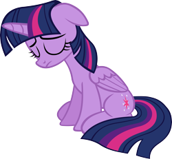 Size: 4924x4543 | Tagged: safe, artist:ironm17, character:twilight sparkle, character:twilight sparkle (alicorn), species:alicorn, species:pony, episode:the hooffields and mccolts, g4, my little pony: friendship is magic, absurd resolution, eyes closed, female, folded wings, mare, sad, simple background, solo, transparent background, vector