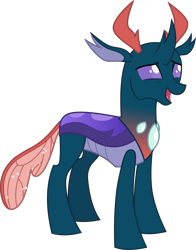 Size: 4878x6212 | Tagged: safe, artist:pink1ejack, character:pharynx, character:prince pharynx, species:changeling, species:reformed changeling, episode:to change a changeling, g4, my little pony: friendship is magic, absurd resolution, open mouth, royal changeling, simple background, smiling, solo, transparent background, vector