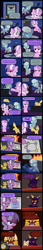Size: 2000x11623 | Tagged: safe, artist:magerblutooth, character:diamond tiara, character:filthy rich, character:silver spoon, oc, oc:aunt spoiled, oc:dazzle, oc:il, oc:peal, species:pony, comic:diamond and dazzle, cat, certificate, comic, court, courtroom, family tree, imp, judge, napkin, sign, trial