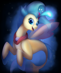Size: 800x960 | Tagged: safe, artist:fj-c, character:princess skystar, species:seapony (g4), my little pony: the movie (2017), female, looking at you, smiling, solo, underwater