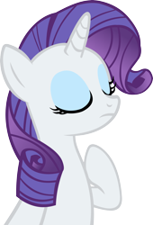 Size: 3087x4546 | Tagged: safe, artist:ironm17, character:rarity, species:pony, species:unicorn, eyes closed, female, mare, pinkie promise, simple background, solo, transparent background, vector