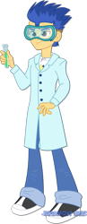 Size: 1280x3292 | Tagged: safe, artist:jucamovi1992, character:flash sentry, episode:queen of clubs, g4, my little pony: equestria girls, my little pony:equestria girls, goggles, male, outfit, science, scientist, simple background, transparent background, vector
