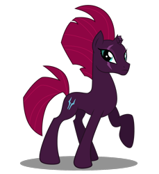 Size: 1100x1200 | Tagged: safe, artist:dragonchaser123, character:tempest shadow, species:pony, my little pony: the movie (2017), broken horn, eye scar, female, frown, mare, no armor, pretty pretty tempest, raised hoof, sad, scar, show accurate, simple background, solo, transparent background, upset, vector