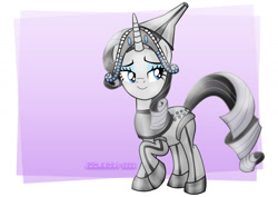 Size: 1600x1131 | Tagged: safe, artist:jucamovi1992, character:rarity, species:pony, species:unicorn, crossover, female, lidded eyes, mare, raised hoof, smiling, solo, the wizard of oz, tin man