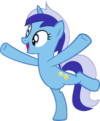 Size: 4721x5708 | Tagged: safe, artist:ironm17, character:minuette, species:pony, species:unicorn, absurd resolution, cute, female, happy, mare, minubetes, simple background, solo, standing, standing on one leg, transparent background, vector