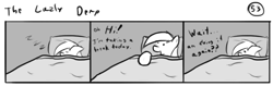 Size: 802x253 | Tagged: safe, artist:tetrapony, character:derpy hooves, species:pegasus, species:pony, comic:the daily derp, bed, comic, female, mare, monochrome, sleeping, solo, the lazly derp, zzz