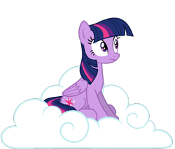 Size: 1150x986 | Tagged: safe, artist:punzil504, edit, character:twilight sparkle, character:twilight sparkle (alicorn), species:alicorn, species:pegasus, species:pony, alternate universe, cloud, cropped, cutie mark, female, folded wings, hooves, mare, on a cloud, pegasus twilight sparkle, race swap, simple background, sitting, sitting on a cloud, solo, transparent background, vector, wings