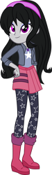 Size: 2241x7500 | Tagged: safe, artist:limedazzle, oc, oc only, oc:silver trinket, my little pony:equestria girls, boots, clothing, cute, equestria girls-ified, female, hairband, headband, pantyhose, request, shirt, shoes, simple background, skirt, smiling, solo, transparent background