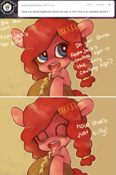 Size: 935x1407 | Tagged: dead source, safe, artist:dhui, character:pinkie pie, ask, ask tired pie, tumblr