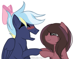 Size: 1024x812 | Tagged: safe, artist:ipandacakes, oc, oc only, oc:humor mimi pie, oc:jet streak, parent:cheese sandwich, parent:pinkie pie, parent:rainbow dash, parent:soarin', parents:cheesepie, parents:soarindash, species:earth pony, species:pegasus, species:pony, female, male, mare, oc x oc, offspring, offspring shipping, shipping, simple background, stallion, straight, transparent background