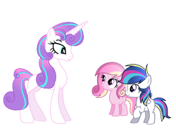 Size: 1576x1232 | Tagged: safe, artist:thesmall-artist, character:princess flurry heart, oc, oc:crystal stone, parent:princess cadance, parent:shining armor, parents:shiningcadance, species:pegasus, species:pony, brother and sister, colt, female, filly, male, offspring, older, siblings, simple background, sisters, transparent background