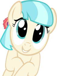 Size: 4064x5362 | Tagged: safe, artist:ironm17, character:coco pommel, species:earth pony, species:pony, absurd resolution, cocobetes, cute, female, grin, happy, looking at you, puppy dog eyes, simple background, smiling, solo, transparent background, vector