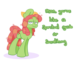 Size: 1876x1609 | Tagged: safe, artist:lou, character:tree hugger, species:earth pony, species:pony, bandana, dialogue, dreadlocks, female, mare, simple background, solo, white background