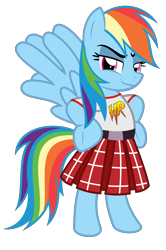 Size: 5800x8760 | Tagged: safe, artist:kuren247, character:rainbow dash, species:pony, absurd resolution, badass, bipedal, faec, hooves on hips, kilt, rainbow dash always dresses in style, rowdy roddy piper, show accurate, simple background, smug, smugdash, sports, standing, transparent background, tribute, vector, wrestling, wwe
