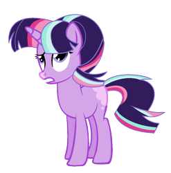 Size: 912x924 | Tagged: safe, artist:thesmall-artist, oc, oc:magic galaxy, parent:starlight glimmer, parent:twilight sparkle, parents:twistarlight, species:pony, species:unicorn, female, magical lesbian spawn, offspring, ponunculus, simple background, solo, teenager, transparent background