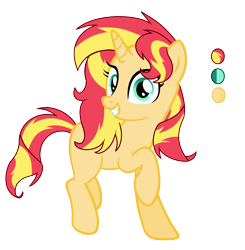 Size: 1888x1928 | Tagged: safe, artist:thesmall-artist, base used, character:sunset shimmer, species:pony, species:unicorn, cute, female, grin, happy, looking at you, mare, messy mane, raised hoof, shimmerbetes, simple background, smiling, solo, transparent background