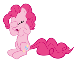 Size: 900x717 | Tagged: safe, artist:kuren247, character:pinkie pie, species:earth pony, species:pony, eyes closed, facehoof, female, headache, mare, open mouth, simple background, sitting, transparent background, vector