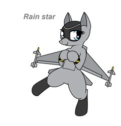 Size: 1046x1086 | Tagged: safe, artist:pencil bolt, oc, oc:rain star, species:plane pony, species:pony, f-20, jet, original species, plane, simple background, smiling, white background