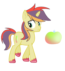 Size: 1672x1828 | Tagged: safe, artist:thesmall-artist, oc, oc:mason butter, parent:big macintosh, parent:rarity, parents:rarimac, species:pony, species:unicorn, male, offspring, show accurate, simple background, solo, stallion, transparent background