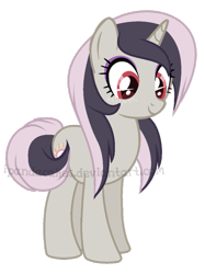 Size: 631x845 | Tagged: safe, artist:ipandacakes, oc, oc:toffee, oc:topsy turvy, parent:discord, parent:princess celestia, parents:dislestia, species:pony, species:unicorn, disguise, female, hybrid, interspecies offspring, mare, offspring, simple background, solo, transparent background, watermark
