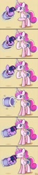 Size: 600x2740 | Tagged: safe, artist:solar-slash, character:princess cadance, character:twilight sparkle, species:alicorn, species:pony, species:unicorn, comic, cookie, cookie jar, duo, duo female, eating, female, filly, filly twilight sparkle, grin, smiling, stuck, sweet obsession, teen princess cadance, younger