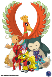 Size: 1024x1516 | Tagged: safe, artist:template93, oc, oc:ticket, species:alicorn, species:pony, alicorn oc, crossover, dragonite, ho-oh, may, pokémon, pokémon advanced, ponified, sableye, scizor, shoes, simple background, sneakers, snorlax, totodile, transparent background