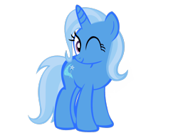 Size: 2100x1575 | Tagged: safe, artist:kuren247, character:trixie, species:pony, species:unicorn, female, looking at you, mare, one eye closed, simple background, solo, transparent background, wink