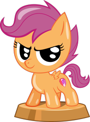 Size: 2454x3341 | Tagged: safe, artist:phucknuckl, part of a set, character:scootaloo, species:pegasus, species:pony, cutie mark, female, filly, inkscape, ios game, looking at you, mare, my little pocket ponies, pocket ponies, simple background, the cmc's cutie marks, transparent background, vector