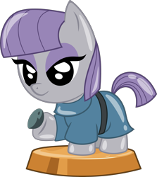 Size: 2803x3141 | Tagged: safe, artist:phucknuckl, part of a set, character:boulder, character:maud pie, species:earth pony, species:pony, chibi, clothing, cute, dress, female, inkscape, ios game, maudabetes, my little pocket ponies, pocket ponies, simple background, transparent background, vector