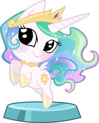 Size: 2617x3242 | Tagged: safe, artist:phucknuckl, character:princess celestia, species:alicorn, species:pony, cute, cutelestia, dawwww, female, mare, my little pocket ponies, pocket ponies, rearing, simple background, smiling, solo, transparent background