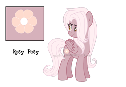 Size: 1450x1001 | Tagged: safe, artist:ipandacakes, oc, oc:rosy posy, parent:gentle breeze, parent:posey shy, parents:shys, species:pegasus, species:pony, female, mare, offspring, simple background, solo, transparent background