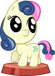 Size: 2288x3161 | Tagged: safe, artist:phucknuckl, part of a set, character:bon bon, character:sweetie drops, species:earth pony, species:pony, adorabon, cute, female, my little pocket ponies, pocket ponies, raised hoof, simple background, solo, transparent background