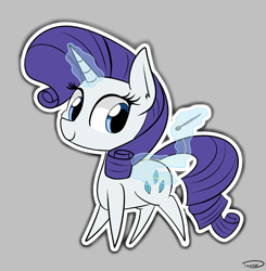 Size: 2315x2362 | Tagged: safe, artist:taurson, character:rarity, species:pony, species:unicorn, female, glowing horn, magic, mare, sewing needle, smiling, solo, sticker, telekinesis, white outline