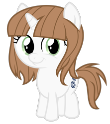 Size: 5960x6750 | Tagged: safe, artist:kuren247, oc, oc only, species:pony, species:unicorn, absurd resolution, commission, cute, female, filly, looking at you, show accurate, simple background, smiling, solo, transparent background, vector