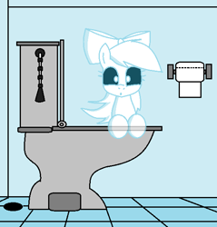 Size: 572x598 | Tagged: safe, artist:pencil bolt, oc, oc:jenny belle, bathroom, but why, ghost, ghost pony, not apple bloom, toilet