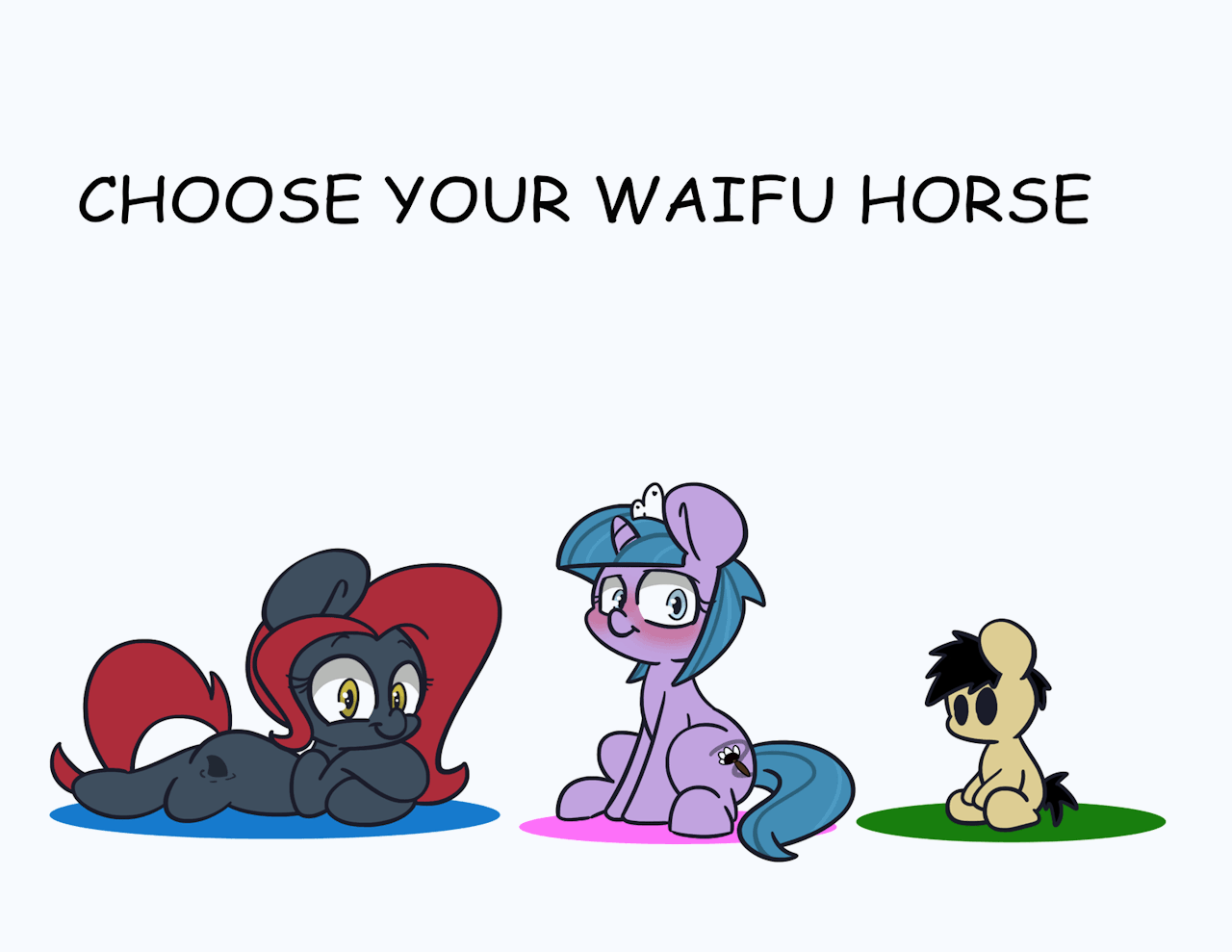Size: 1280x989 | Tagged: safe, artist:lou, oc, oc:jessi-ka, oc:sentimental tender, species:pony, species:unicorn, animated, casual colt, colored, femboy, gif, male, plushie, red hair, select your weapon, waifu