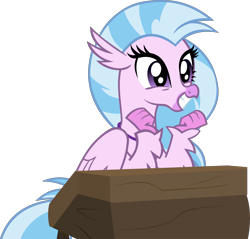 Size: 4287x4100 | Tagged: safe, artist:ironm17, character:silverstream, species:classical hippogriff, species:hippogriff, episode:a rockhoof and a hard place, g4, my little pony: friendship is magic, absurd resolution, excited, grin, simple background, smiling, transparent background, vector
