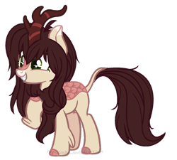 Size: 764x687 | Tagged: safe, artist:ipandacakes, oc, oc only, oc:cinnamon fawn, species:kirin, cloven hooves, female, kirin oc, simple background, solo, transparent background