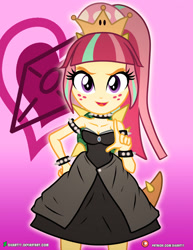 Size: 3090x4000 | Tagged: safe, artist:dieart77, character:sour sweet, my little pony:equestria girls, bowsette, clothing, cosplay, costume, crossover, cute, female, freckles, halloween, holiday, looking at you, nintendo, pointing, solo, sourbetes, super crown, super mario bros., video game crossover